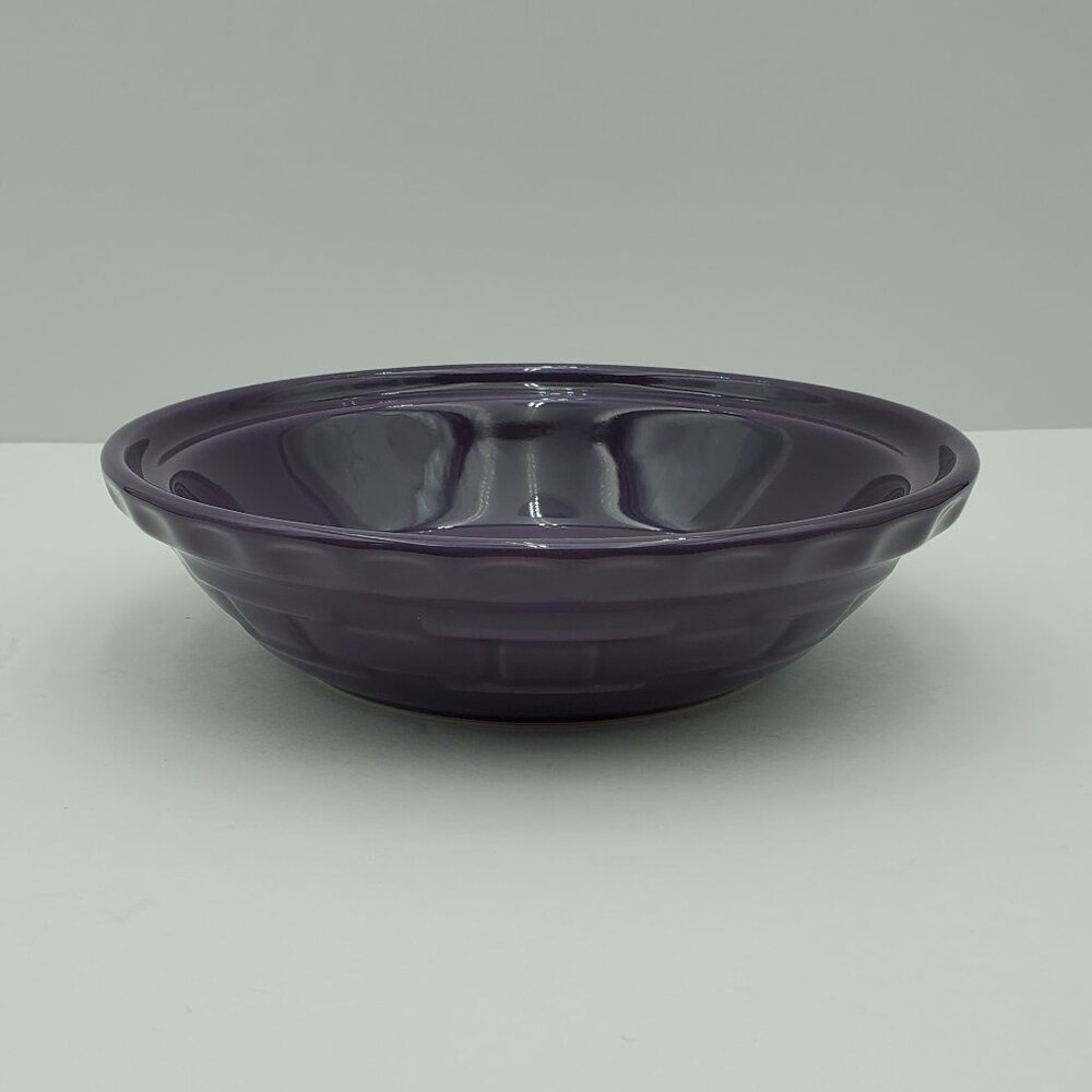 Longaberger Woven Traditions Eggplant 7" Pie Baking Dish Purple Soup Cereal Bowl